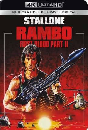 Capa do torrent Rambo 2 - A Missão 4K UHD